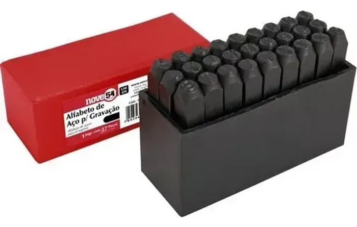 ALFABETO DE ACO P/GRAVACAO 4MM-NOVE54
