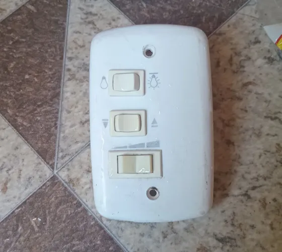 Interruptor de luz 3 botões ventilador teto