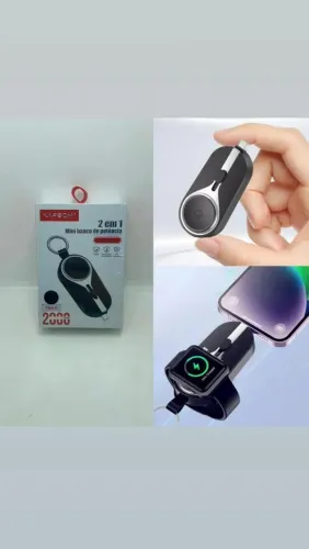 Mini Carregador Portátil 2 em 1 - Tipo C