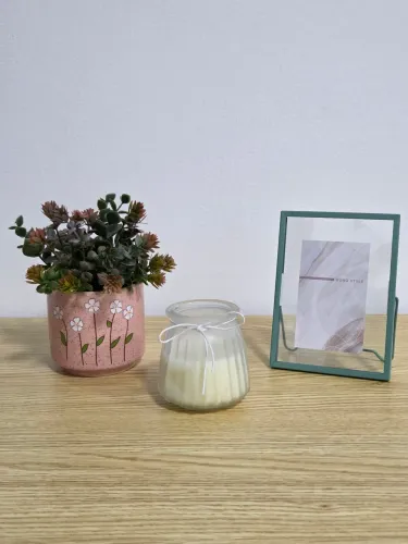 Conjunto de itens decorativos novos ROSA - 4 peças lindas