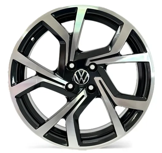 Roda R94 Volks Polo Gts Aro 17x7 4x100  Gti Voyage Up Preto Diamantado