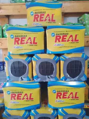 Baterias Real 60 amperes com 01 ano de garantia a base de troca