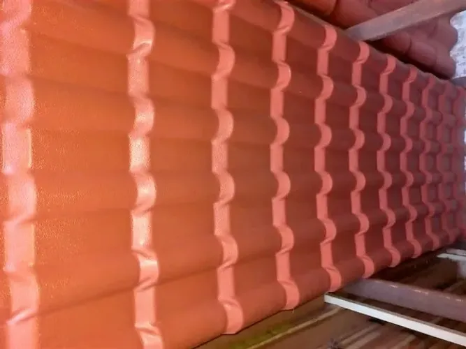 Instalação fácil e leve telha pvc cor cerâmica oferta apenas R$69,90 a vista