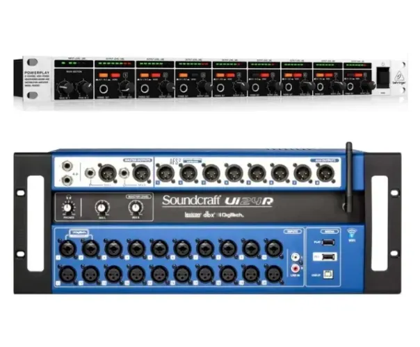 Kit C/ Mesa UI24 e PowerPlay HA8000 Amplificador