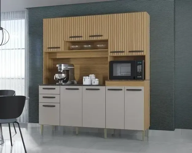 Armário de Cozinha Kit Elisa 1,82m - Já com Entrega e Montagem