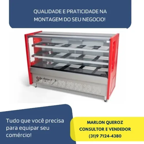 Balcão de Açougue Avícola 1,75M Vermelho Polar