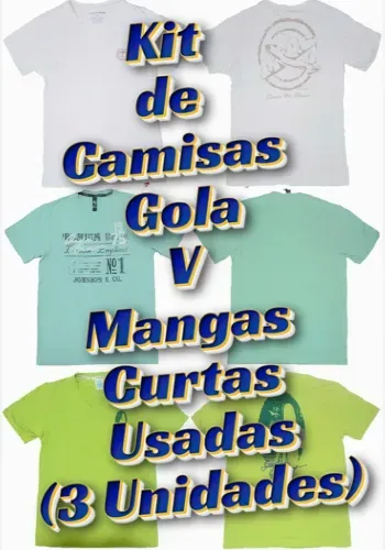 Camisas Casuais Gola V Diversas Usadas
