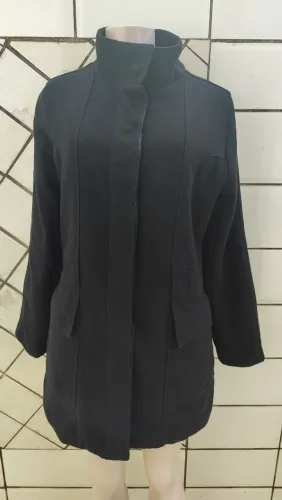 Casaco preto elegante planet girls