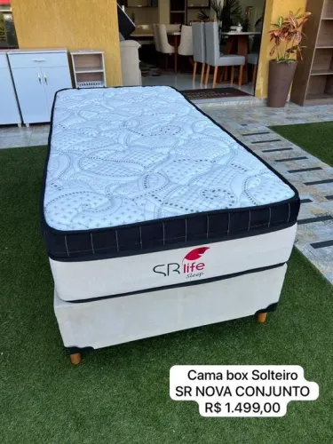 Cama Box Solteiro SR Nova Conjunto
