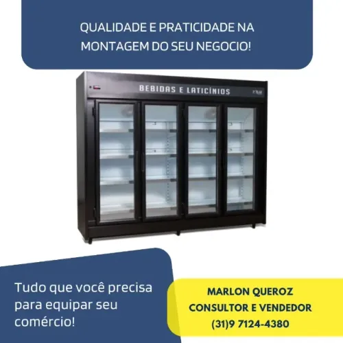 Refrigerador Expositor 4 Portas Polar Preto