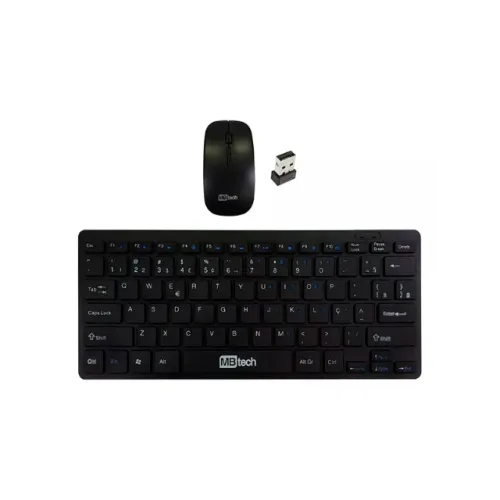 Kit Teclado e Mouse Sem Fio MBtech K6 GB54349 - WZetta