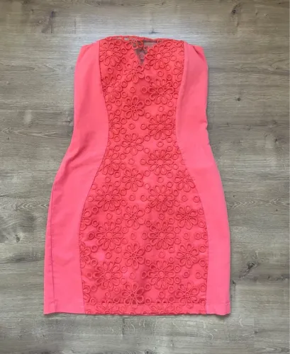 Vestido festa salmão tam M da Pura Essência