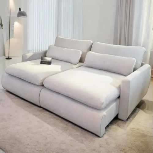 Sofá Cama Retrátil Amaranto 2,30  cm Linho  Pronta Entrega 