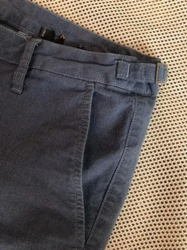 Calça alfaiataria aramis 40 azul  com elastano top