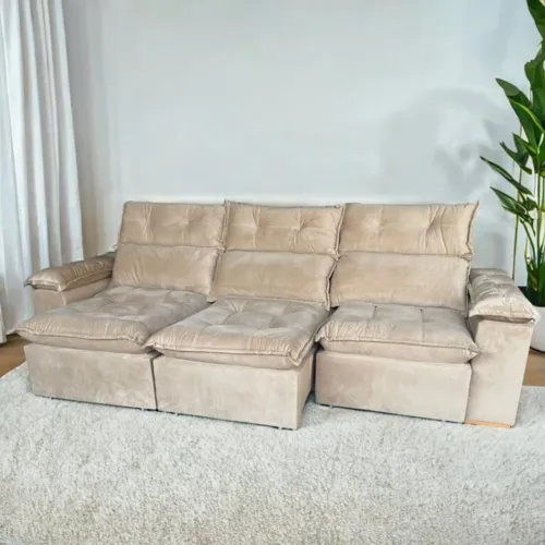 Sofá Retrátil Imperial 2.75m - Entrega Rápida 