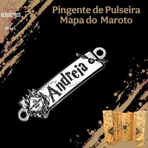 Pingente Para Pulseira Mapa do Maroto - Harry Potter 