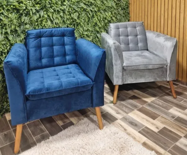 Poltrona Phoenix Tecido Veludo Rec Móveis -FAZEMOS ENTREGA!