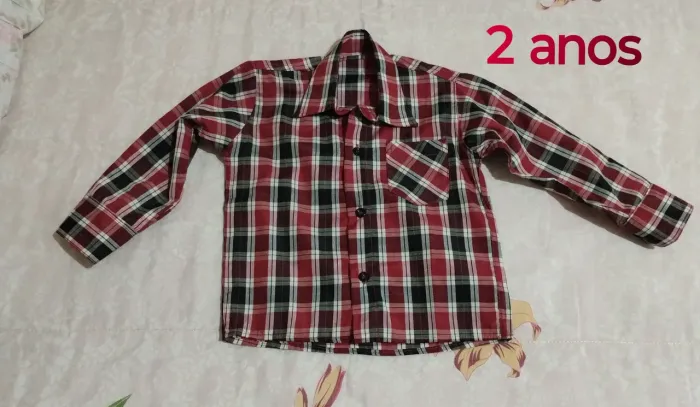 Camisa xadrez infantil 2 anos