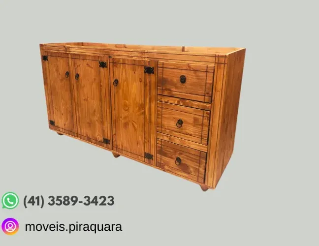 Balcão de Pia em Madeira de 1,60m (Sem Tampo)