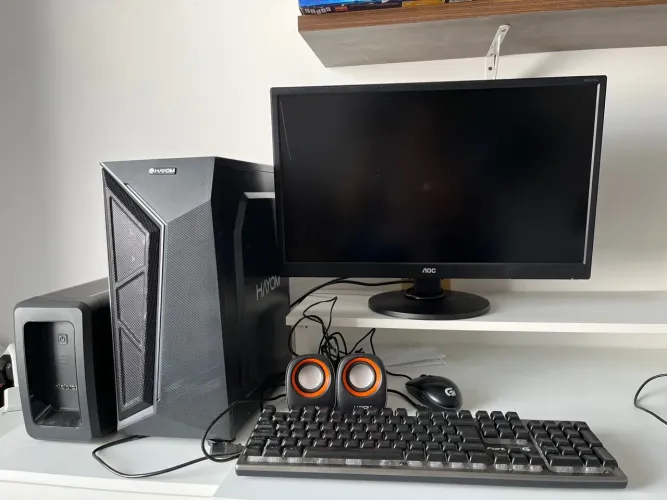 PC Gamer HAYOM - CPU + Monitor AOC e Periféricos