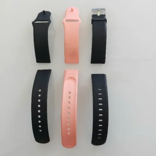 Pulseira p/ Smartwatch Silicone (Rosa ou Preta)
