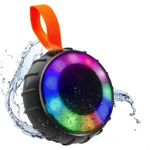 Caixinha De Som Bluetooth Pneu Mini Sem Fio Led RGB