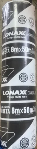 Lona Lonax Preta ( 8m x 50M ) - Rolo Fechado 