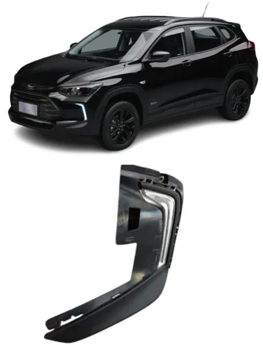 Farol Milha LED DRL Luz Diurna com Moldura Chevrolet Tracker Lado Esquerdo 2020-2024