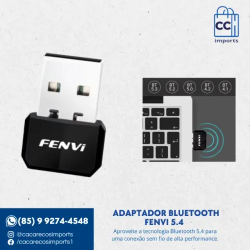 Bluetooth USB Fenvi 5.4 - Conectividade Sem Fio para PC