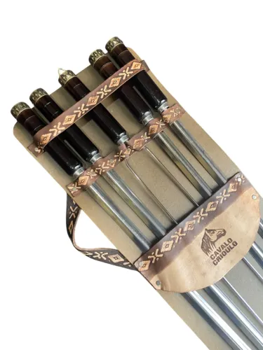 Kit com 5 espetos inox 70cm