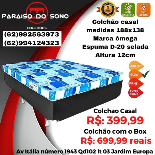 Cama Casal 188x138 Ômega D-20 - Novo