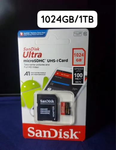 Cartão de Memória Sandisk Ultra 1TB.
