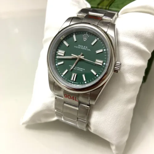 Relógio Rolex oyster perpetual 36mm fundo verde