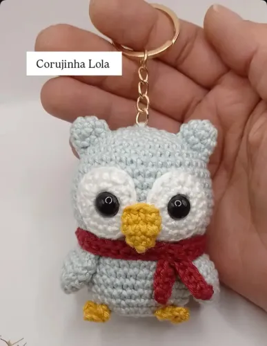 Chaveiro Personalizado Amigurumi Presente Dia dos Professores Crianças Artesanal