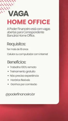 Oportunidade Home Office - Correspondente Bancário