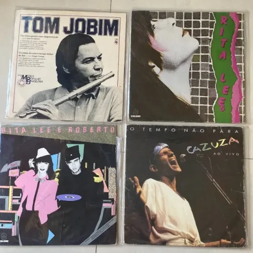 Cod188 Lote de 20 discos sortidos exatamente como nas fotos Lp vinil retrô antigos