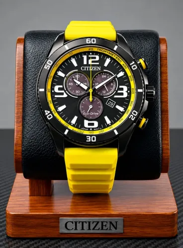 Citizen Brycen Eco Drive AT2585-08E amarelo - Sem uso - Garantia de 3 anos