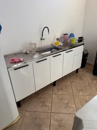 Balcão de cozinha com pia