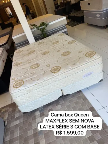 Cama box Queen MAXFLEX SÉRIE 3 LÁTEX SEMINOVO TOP - ENTREGO