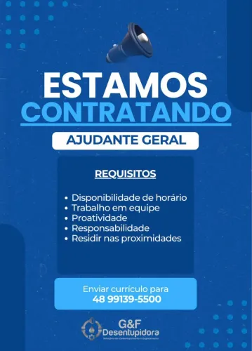 VAGA DE AJUDANTE GERAL