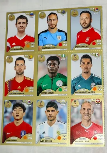 Figurinhas Douradas Importadas Suíça Copa 2018