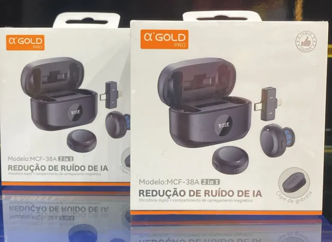 Microfone de lapela Duplo MCF - 38A