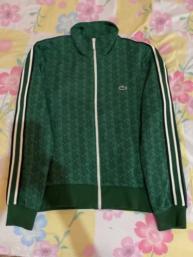 Jaqueta monograma verde lacoste