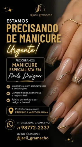 Procura-se manicure que seja nail designer