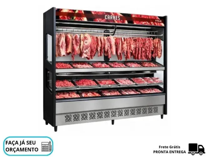 Balcão de Carnes 2x2M Polar com Iluminação