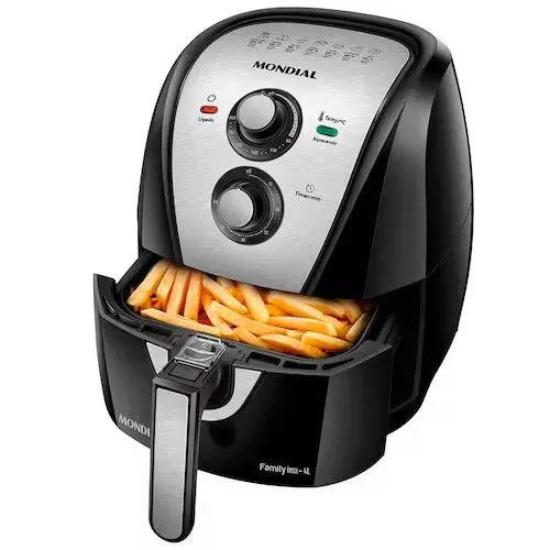 Air Fryer Mondial AFN40BI Family Inox 4L Preta/Inox - 110V