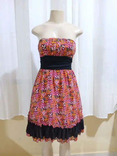 Vestido rodado forrado P
