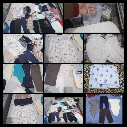 Lote de bebê menino M e G  6-9m.