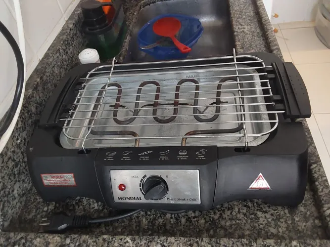 MONDIAL Churrasqueira Elétrica, Preto, 1500W, 220V - CH-07
