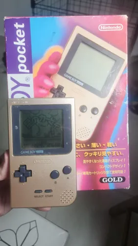 Game Boy Pocket Gold (gameboy) com caixa acrilica